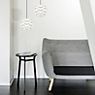 Umage Silvia mini Cannonball Pendant Light 2 lamps brass, cable white application picture