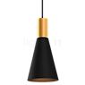 Wever & Ducré Odrey 1.5, lámpara de suspensión florón negro/pantalla dorado/negro