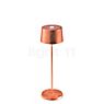 Zafferano Olivia, lámpara recargable LED cobre - 35 cm