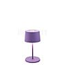Zafferano Olivia, lámpara recargable LED púrpura - 22 cm