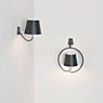 Zafferano Poldina Wall Light LED conical dark grey application picture