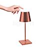 Zafferano Poldina, lámpara recargable LED cobre - 30 cm