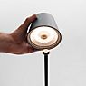 Zafferano Poldina, lámpara recargable LED con piqueta para jardín gris oscuro
