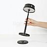 Zafferano Sister Light Lampe rechargeable LED noir brillant - 33 cm