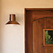 Bega Wall Light with Copper Lampshade, shielded LED