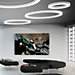 Panzeri Silver Ring Ceiling Light LED